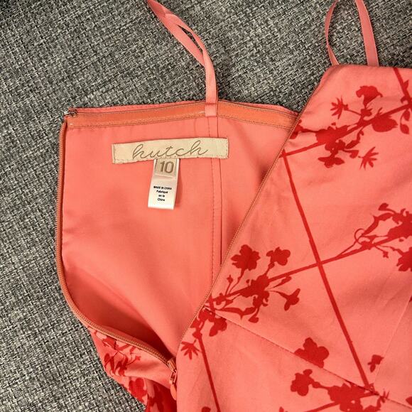 Anthropologie Hutch Pink Floral Bow-Tie Maxi Dress NWT Size 10 Wedding Guest - Picture 8 of 14